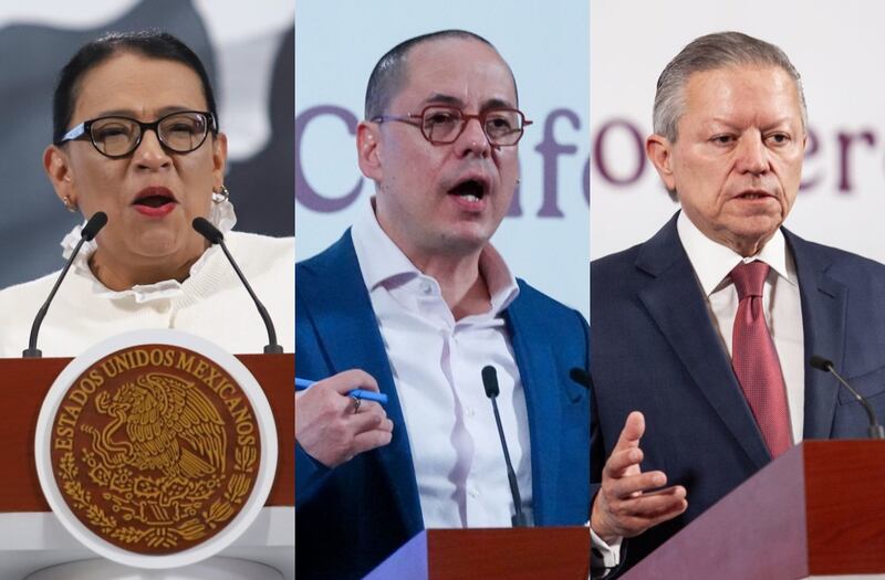 Rosa Icela Rodríguez, Pepe Merino y Arturo Zaldívar