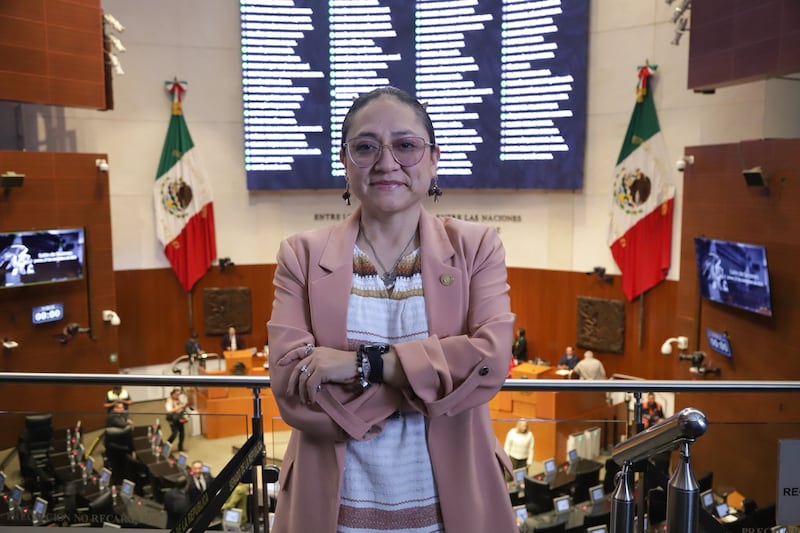 Karina Ruiz, senadora migrante de Morena