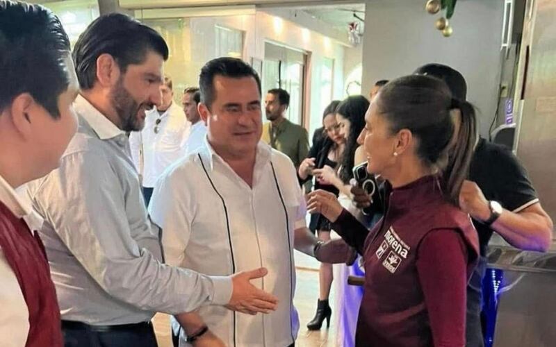 Juan Pablo Penilla y Claudia Sheinbaum