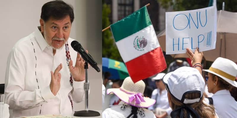 Asistentes de la marcha contra la elección judicial mandaron un mensaje a Noroña el senador y asistentes a la marcha