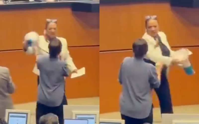 La senadora morenista le arrebató el megáfono a la panista Trasviña y Lilly Téllez tuvieron un desencuentro en el Senado