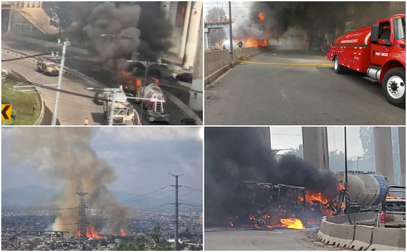 Este miércoles se reportó la explosión de una pipa de gas en la Calzada Ignacio Zaragoza y el puente de La Concordia, en la alcaldía Iztapalapa de la CDMX. Imágenes sobre la explosión en Iztapalapa