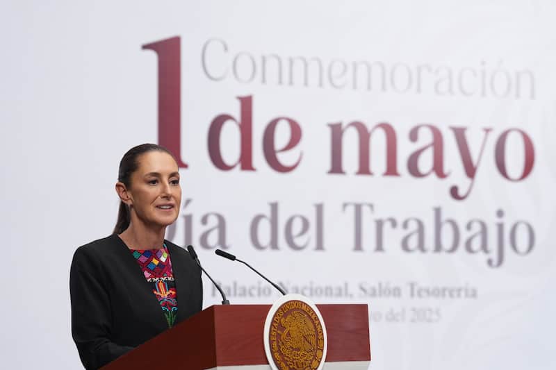 Claudia Sheinbaum Claudia Sheinbaum, presidenta de México, durante un evento para conmemorar el 1 de mayo.