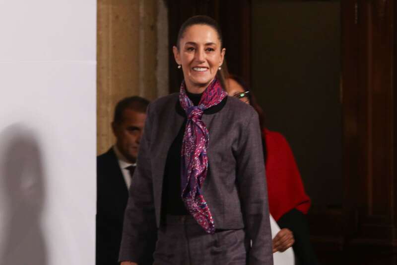 La presidenta de México, Claudia Sheinbaum, durante su conferencia mañanera. Sheinbaum.