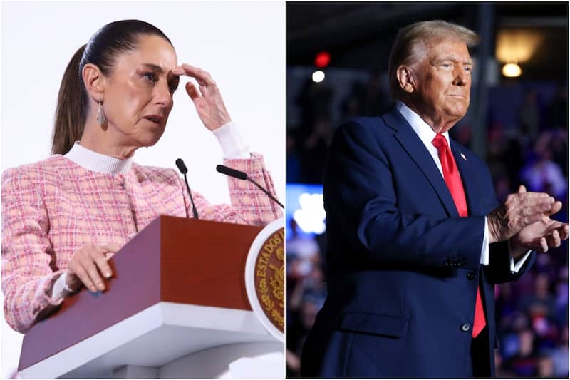 La presidenta de México, Claudia Sheinbaum, y el próximo mandatario de EUA, Donald Trump. Sheinbaum aseguró que solicitará a Estados Unidos información sobre la captura de 'El Mayo' Zambada.