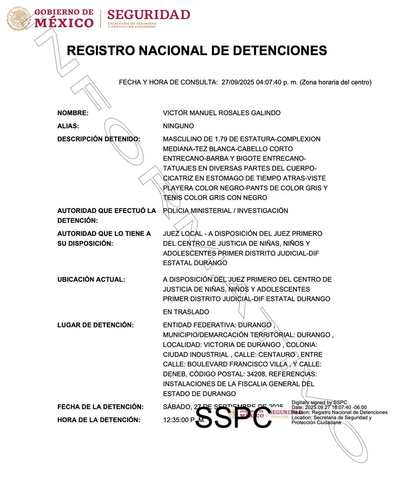 ficha de detención de padrastro de Paloma Nicole
