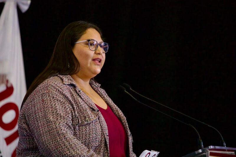 La presidenta de la Comisión Nacional de Elecciones, Citlalli Hernández,