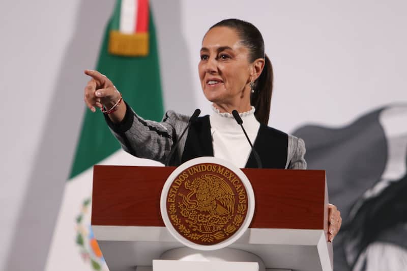 CIUDAD DE MÉXICO, 25FEBRERO2025.- La presidenta de México, Claudia Sheinbaum, responde a preguntas de los medios de comunicación durante la Conferencia del Pueblo. FOTO: GUSTAVO ALBERTO /CUARTOSCURO Sheinbaum en su conferencia mañanera