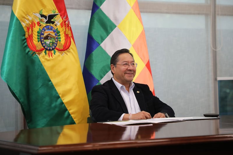 Luis Arce Catacora; presidente de Bolivia, durante la VII Cumbre de la Comunidad de Estados Latinoamericanos y Caribeños (CELAC). Luis Arce expresidente Bolivia