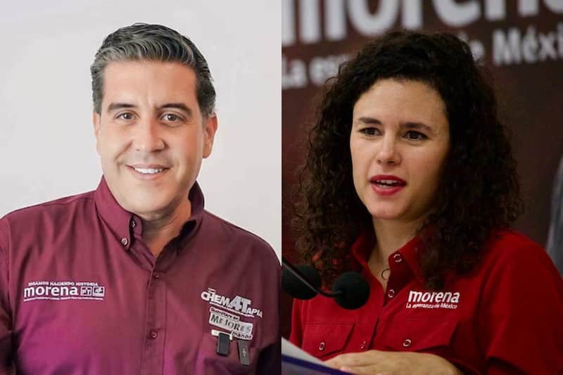 Chema Tapia y Luisa Alcalde, dirigente naconal de Morena Luisa Alcalde niega que Chema Tapia sea militante de Morena