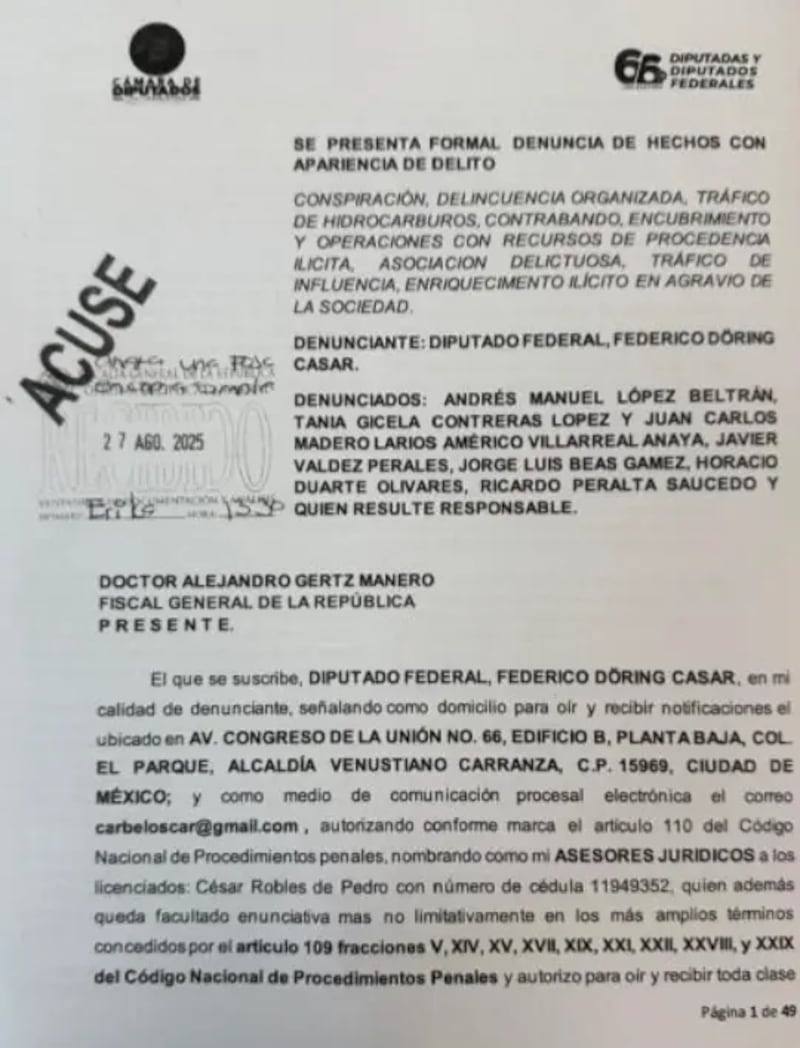 Demanda del PAN contra Andy López Beltrán