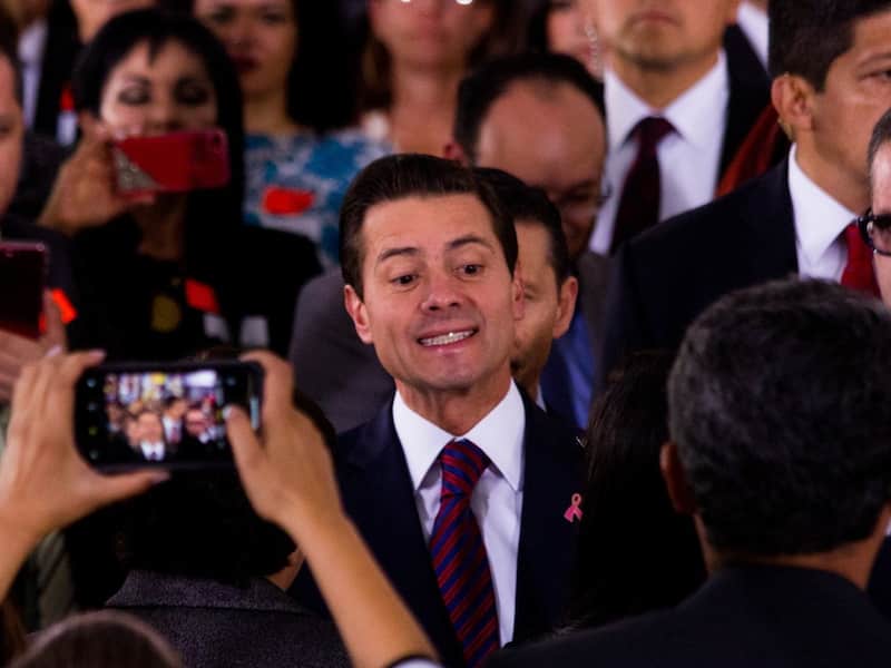 Enrique Peña Nieto, expresidente de México. Peña Nieto encabezando la ceremonia por los 75 Años de la Secretaría de Salud.