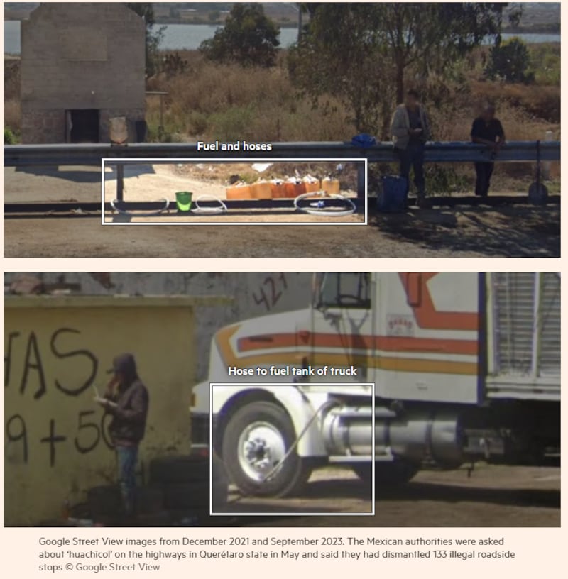Imágenes Google Street View Huachicol
