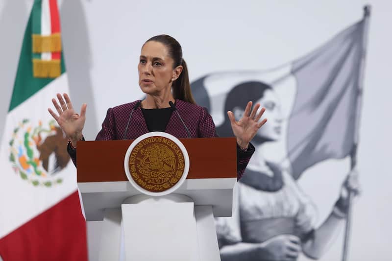 Claudia Sheinbaum, presidenta de México. La presidenta en su conferencia matutina desde Palacio Nacional.