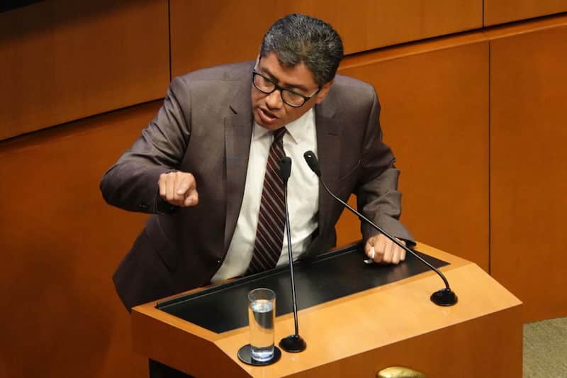 El senador Saúl Monreal durante su participación en la Sesión Ordinaria en el Senado de la República. Imágen